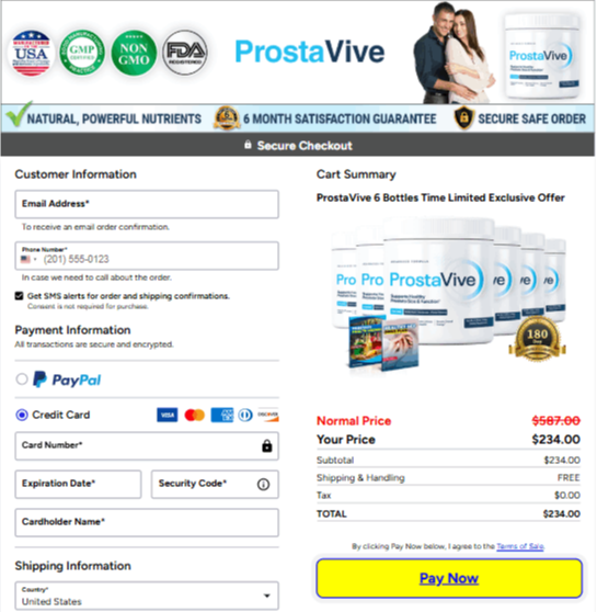 Prostavive - Order Page